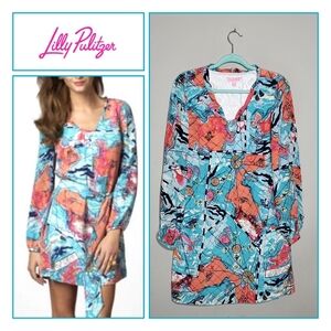 LILY PULITZER Size 8 Silk X Marks the Spot Connie Dress Mini Length